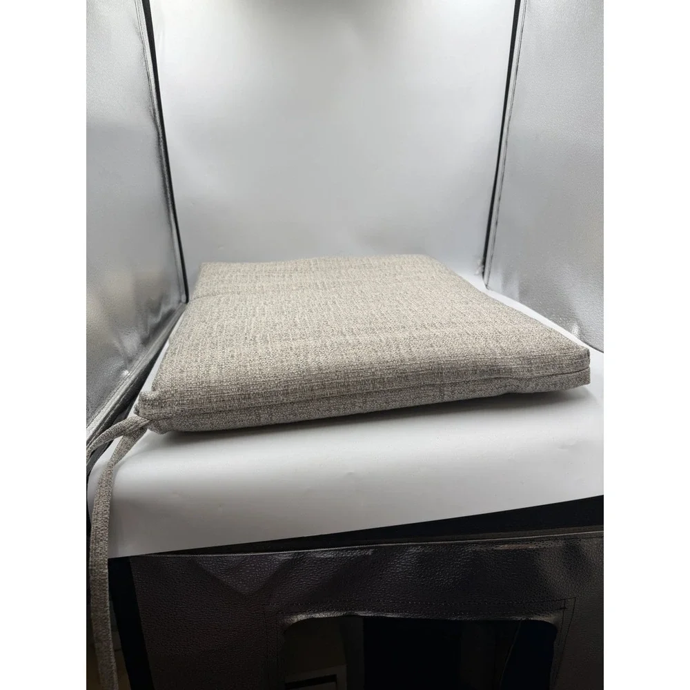 NWOT At Home Durable Outdoor Cushion Patio Chair W/ Ties H2O Resistant 17x19in